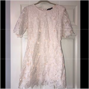 Ivory lace cut out dress
